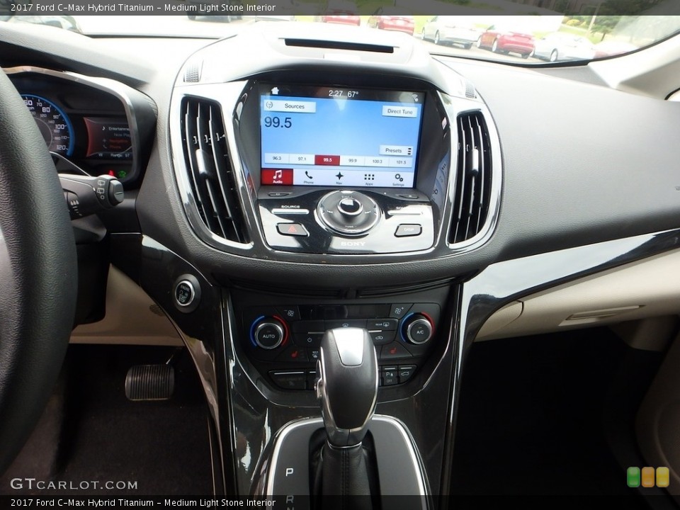 Medium Light Stone Interior Controls for the 2017 Ford C-Max Hybrid Titanium #120907673