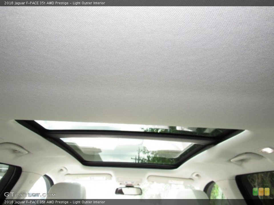 Light Oyster Interior Sunroof for the 2018 Jaguar F-PACE 35t AWD Prestige #120913157