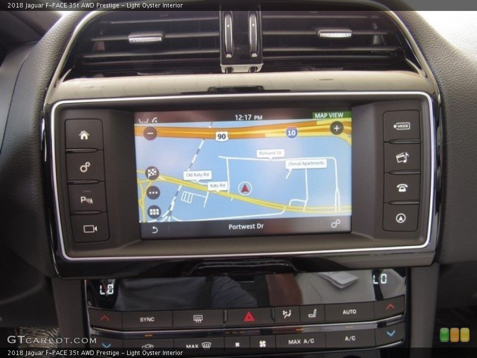 Light Oyster Interior Navigation for the 2018 Jaguar F-PACE 35t AWD Prestige #120913190