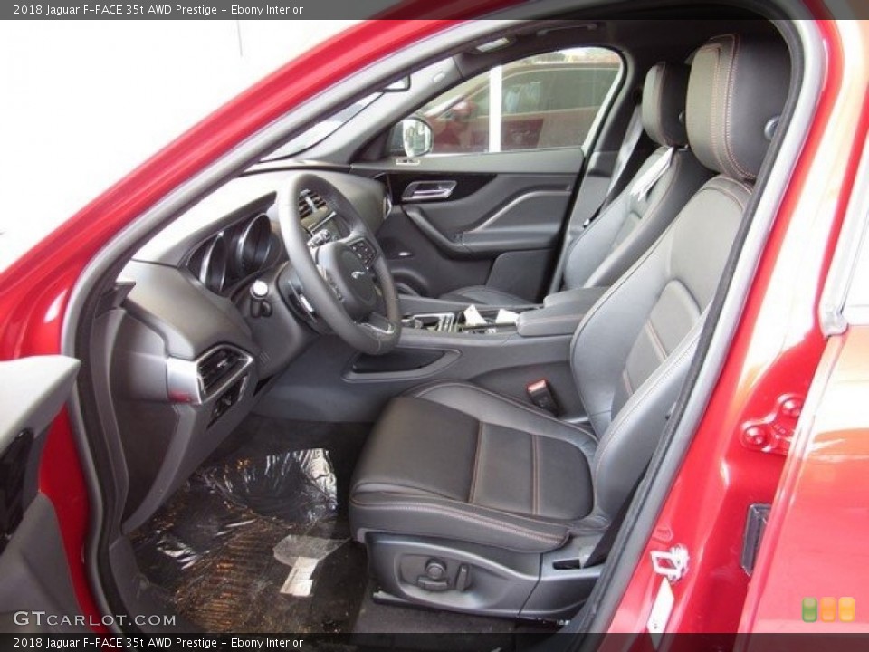 Ebony Interior Photo for the 2018 Jaguar F-PACE 35t AWD Prestige #120913481