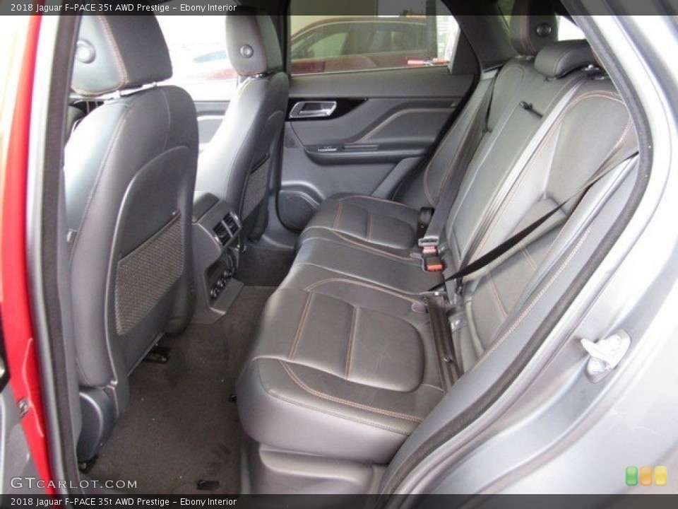 Ebony Interior Rear Seat for the 2018 Jaguar F-PACE 35t AWD Prestige #120913499