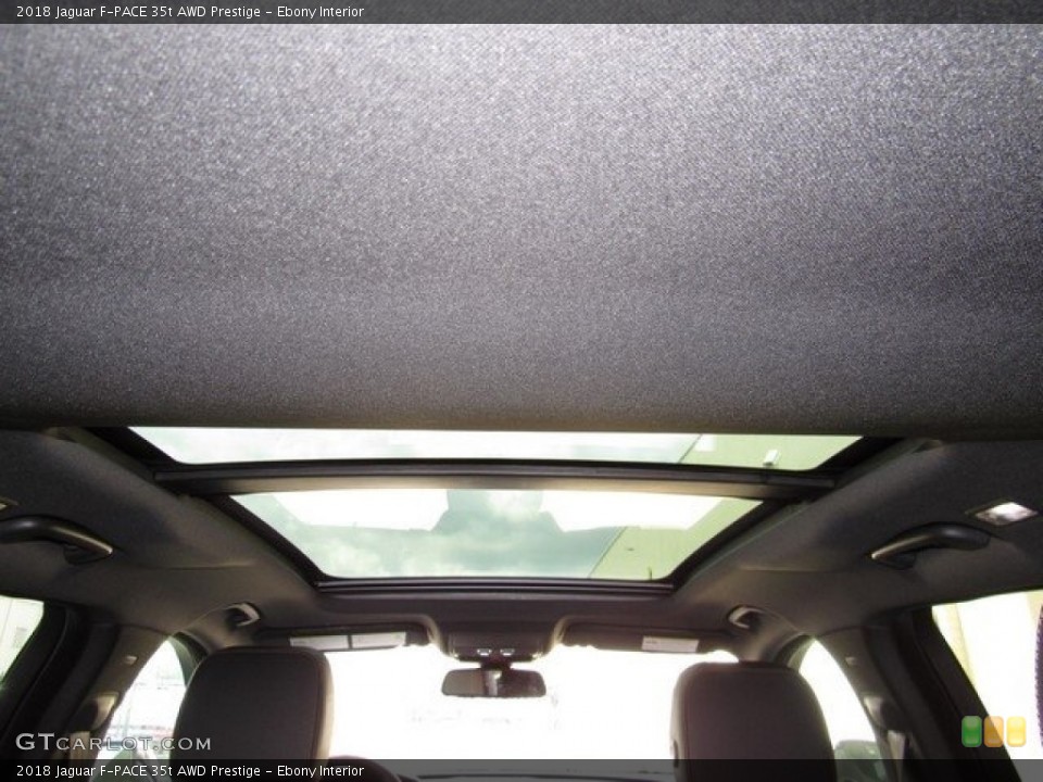 Ebony Interior Sunroof for the 2018 Jaguar F-PACE 35t AWD Prestige #120913634