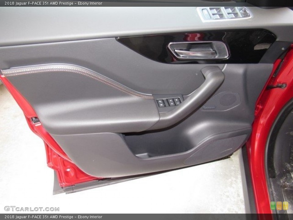 Ebony Interior Door Panel for the 2018 Jaguar F-PACE 35t AWD Prestige #120913641