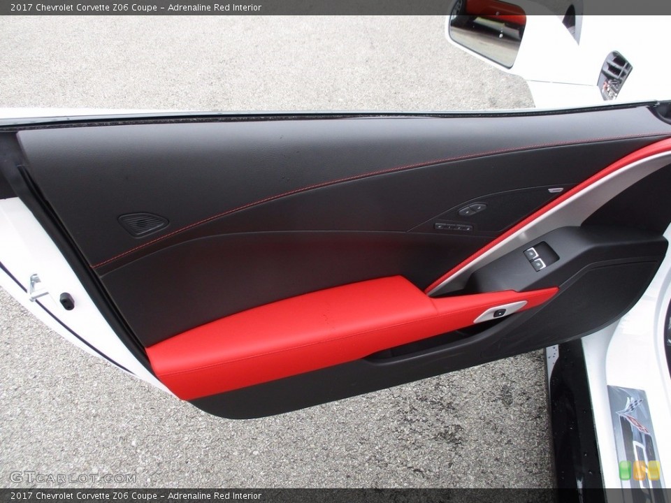 Adrenaline Red Interior Door Panel for the 2017 Chevrolet Corvette Z06 Coupe #120915053