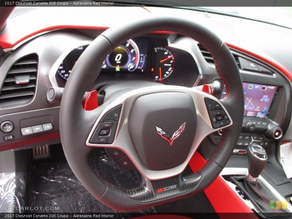 Adrenaline Red Interior Steering Wheel for the 2017 Chevrolet Corvette Z06 Coupe #120915065