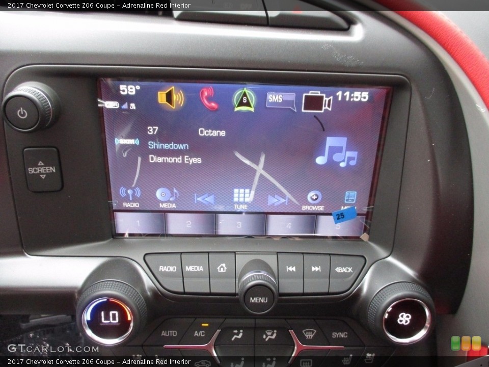 Adrenaline Red Interior Controls for the 2017 Chevrolet Corvette Z06 Coupe #120915071