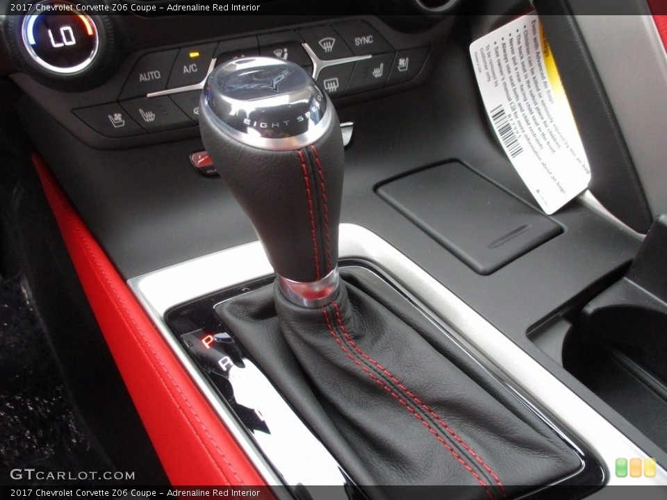 Adrenaline Red Interior Transmission for the 2017 Chevrolet Corvette Z06 Coupe #120915080