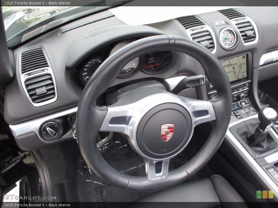 Black Interior Steering Wheel for the 2015 Porsche Boxster S #120918517