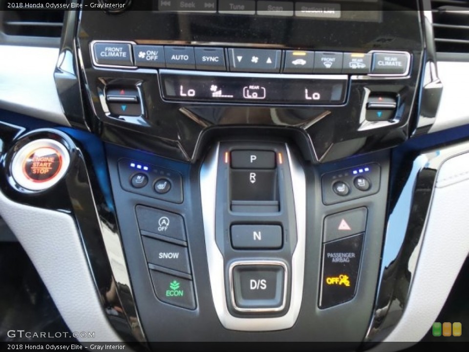 Gray Interior Controls for the 2018 Honda Odyssey Elite #120924943