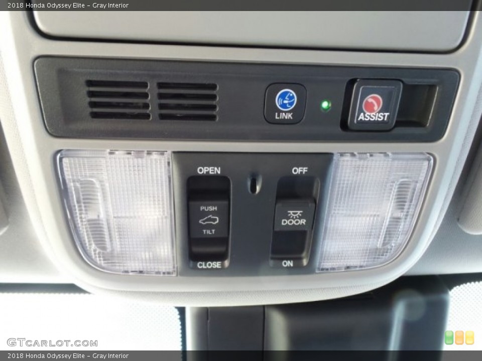 Gray Interior Controls for the 2018 Honda Odyssey Elite #120924994