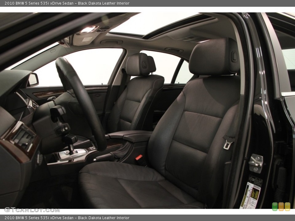 Black Dakota Leather Interior Photo for the 2010 BMW 5 Series 535i xDrive Sedan #120927397