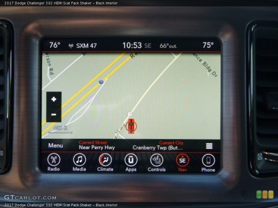 Black Interior Navigation for the 2017 Dodge Challenger 392 HEMI Scat Pack Shaker #120928432
