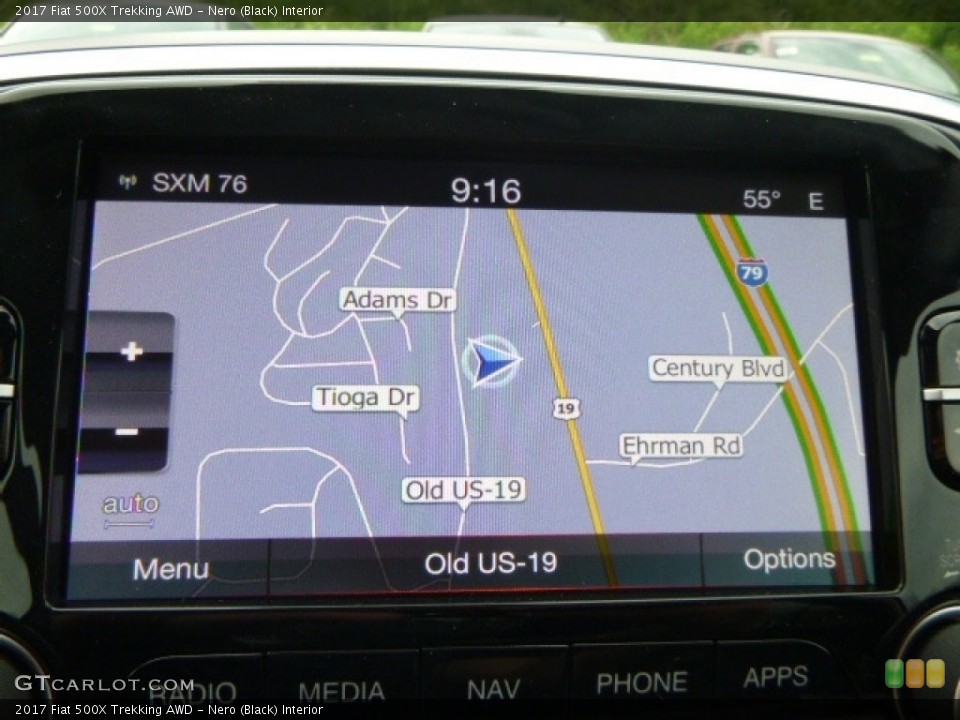 Nero (Black) Interior Navigation for the 2017 Fiat 500X Trekking AWD #120929575