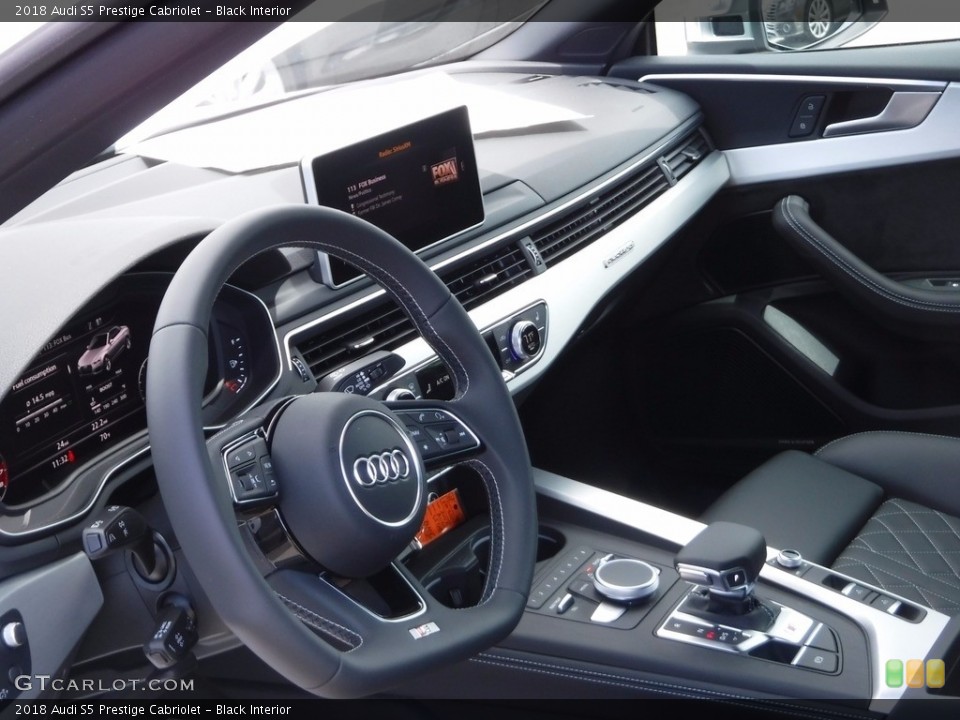Black Interior Dashboard for the 2018 Audi S5 Prestige Cabriolet #120931711