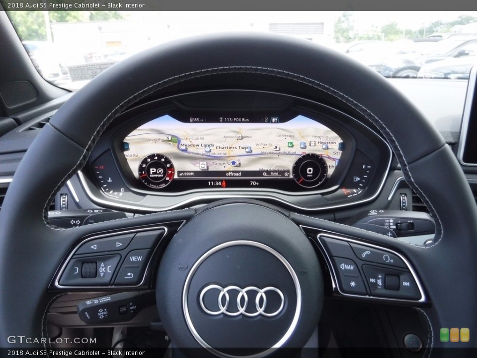 Black Interior Navigation for the 2018 Audi S5 Prestige Cabriolet #120931981
