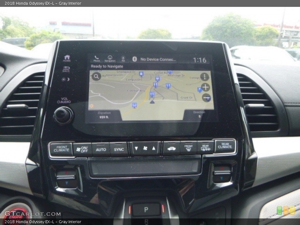 Gray Interior Navigation for the 2018 Honda Odyssey EX-L #120932047