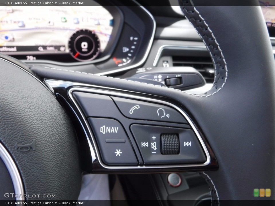 Black Interior Controls for the 2018 Audi S5 Prestige Cabriolet #120932053