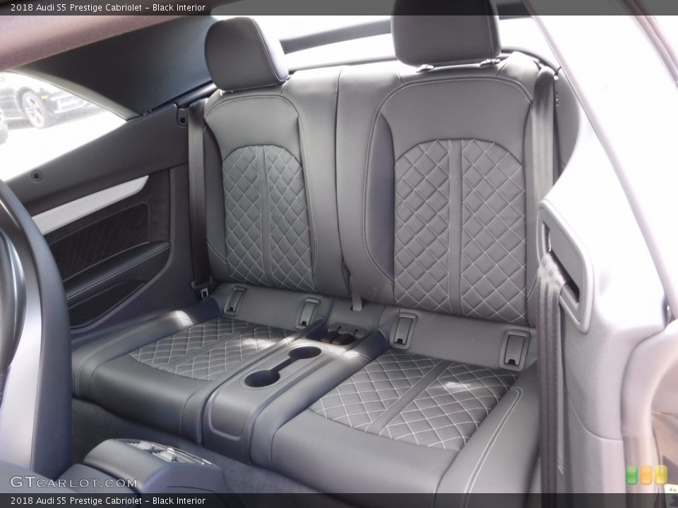 Black Interior Rear Seat for the 2018 Audi S5 Prestige Cabriolet #120932161