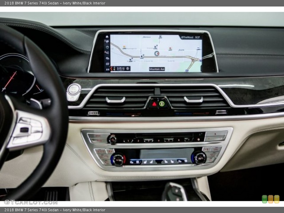 Ivory White/Black Interior Controls for the 2018 BMW 7 Series 740i Sedan #120950889