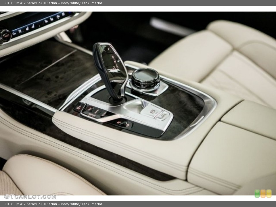 Ivory White/Black Interior Transmission for the 2018 BMW 7 Series 740i Sedan #120950907
