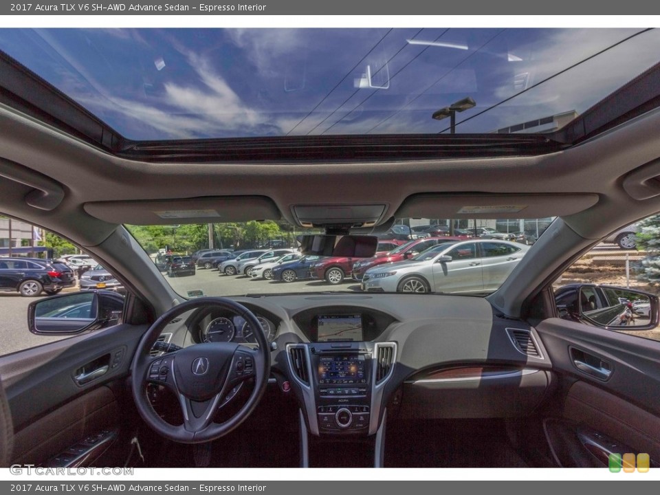 Espresso Interior Sunroof for the 2017 Acura TLX V6 SH-AWD Advance Sedan #120953562