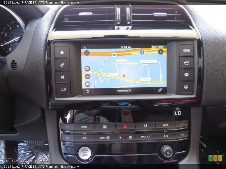 Ebony Interior Navigation for the 2018 Jaguar F-PACE 35t AWD Premium #120956766