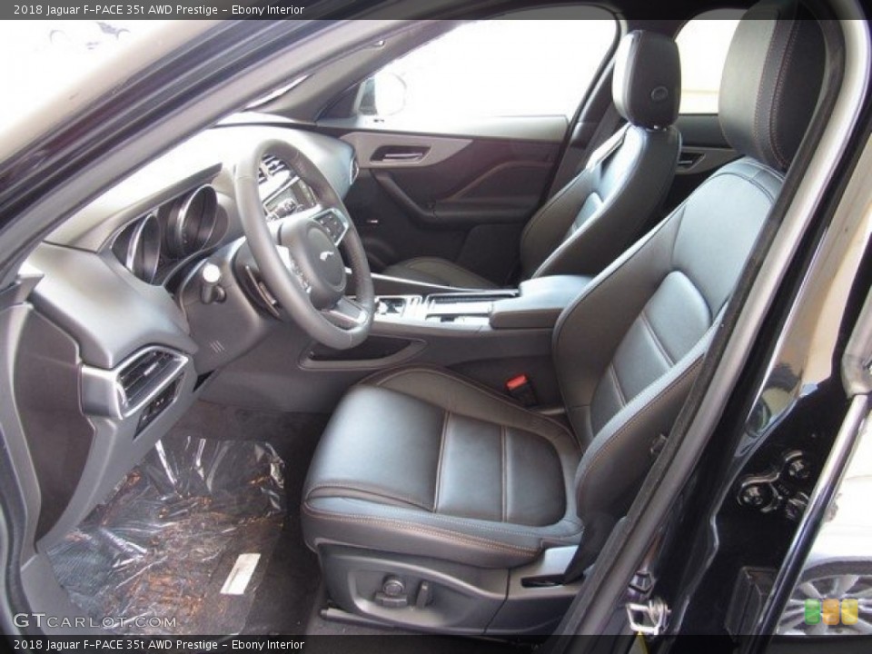 Ebony Interior Photo for the 2018 Jaguar F-PACE 35t AWD Prestige #120956874