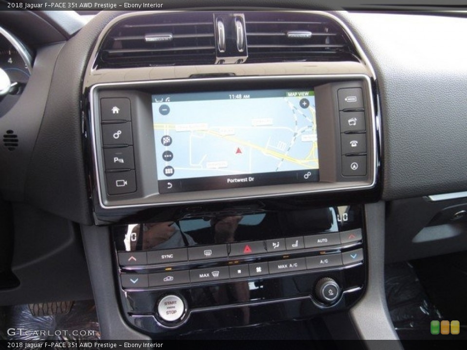 Ebony Interior Navigation for the 2018 Jaguar F-PACE 35t AWD Prestige #120957231