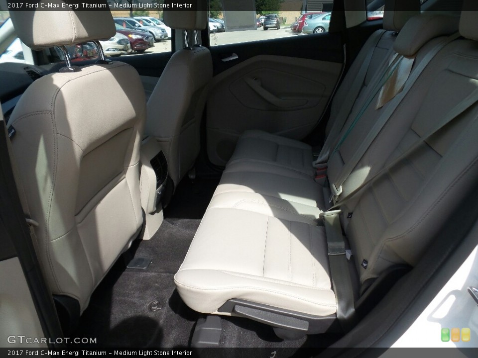 Medium Light Stone Interior Rear Seat for the 2017 Ford C-Max Energi Titanium #120966402