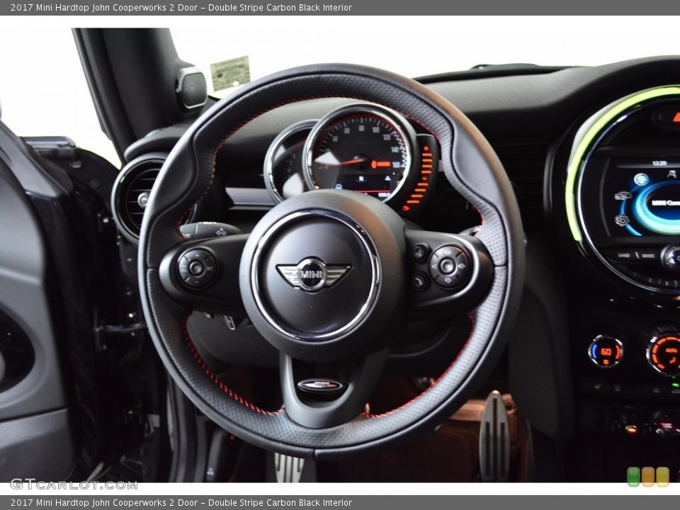Double Stripe Carbon Black Interior Steering Wheel for the 2017 Mini Hardtop John Cooperworks 2 Door #120969207
