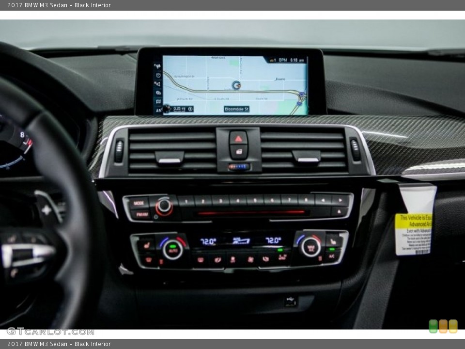 Black Interior Navigation for the 2017 BMW M3 Sedan #120980659