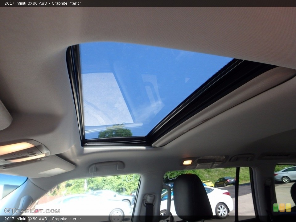 Graphite Interior Sunroof for the 2017 Infiniti QX80 AWD #120996579