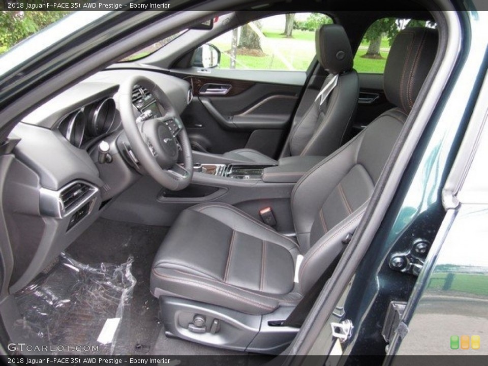 Ebony Interior Photo for the 2018 Jaguar F-PACE 35t AWD Prestige #121004532