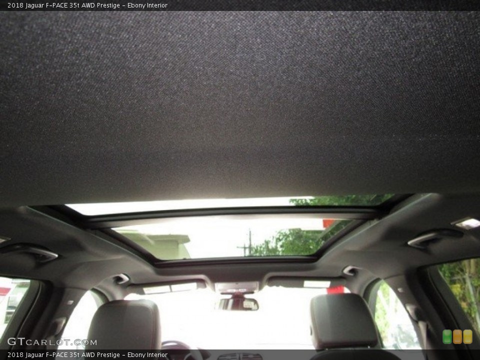 Ebony Interior Sunroof for the 2018 Jaguar F-PACE 35t AWD Prestige #121004761