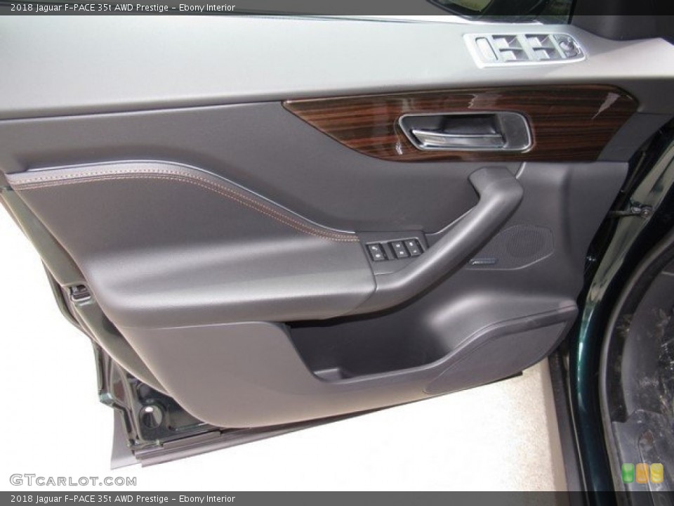 Ebony Interior Door Panel for the 2018 Jaguar F-PACE 35t AWD Prestige #121004772