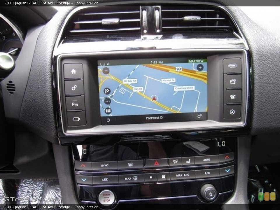 Ebony Interior Navigation for the 2018 Jaguar F-PACE 35t AWD Prestige #121004811