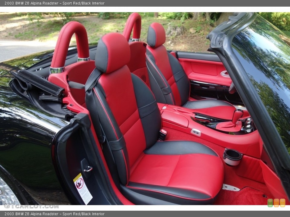 Sport Red/Black Interior Front Seat for the 2003 BMW Z8 Alpina Roadster #121029514