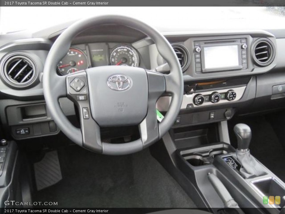 Cement Gray Interior Dashboard for the 2017 Toyota Tacoma SR Double Cab #121043906