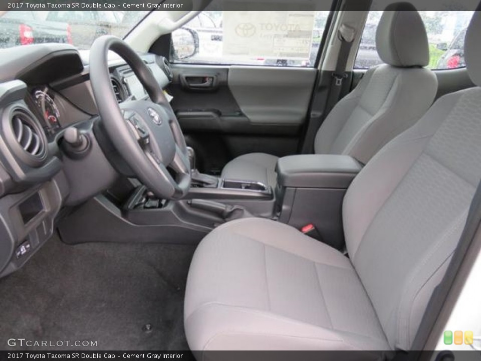 Cement Gray Interior Photo for the 2017 Toyota Tacoma SR Double Cab #121043954