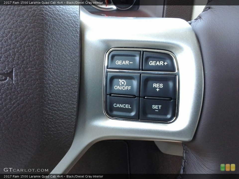 Black/Diesel Gray Interior Controls for the 2017 Ram 1500 Laramie Quad Cab 4x4 #121049384