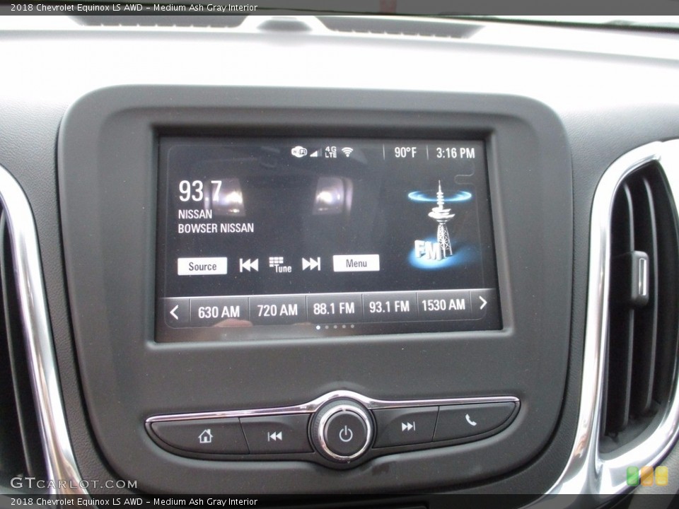 Medium Ash Gray Interior Controls for the 2018 Chevrolet Equinox LS AWD #121050995