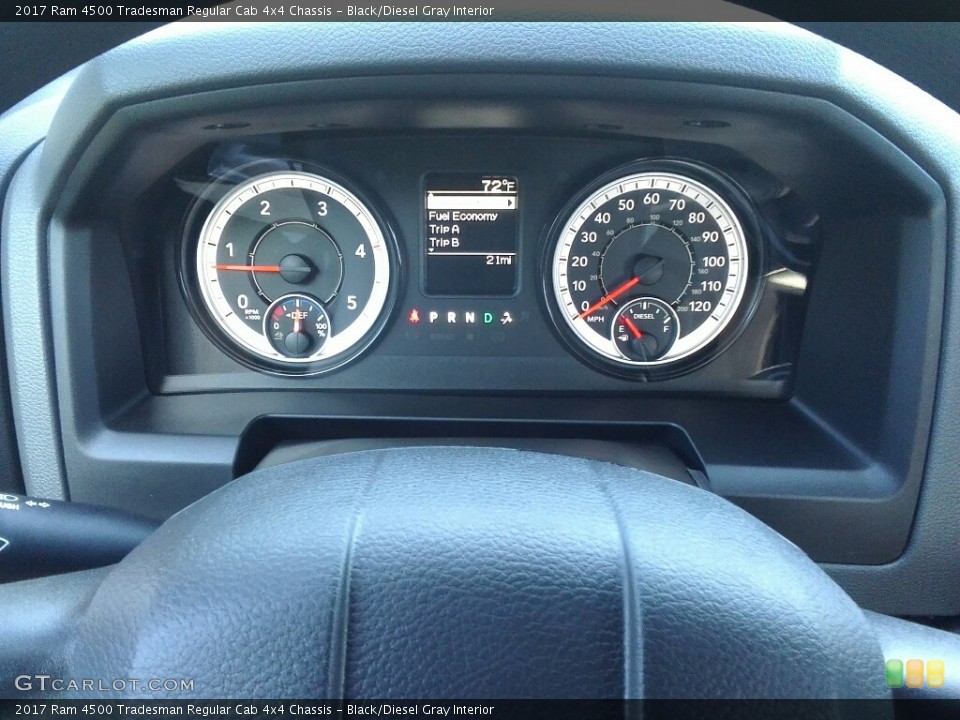 Black/Diesel Gray Interior Gauges for the 2017 Ram 4500 Tradesman Regular Cab 4x4 Chassis #121051828
