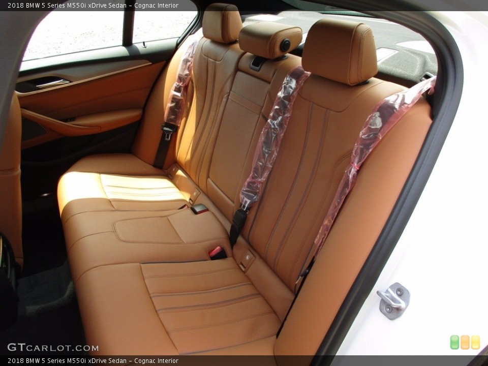 Cognac Interior Rear Seat for the 2018 BMW 5 Series M550i xDrive Sedan #121065552