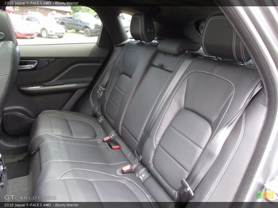 Ebony Interior Rear Seat for the 2018 Jaguar F-PACE S AWD #121068180