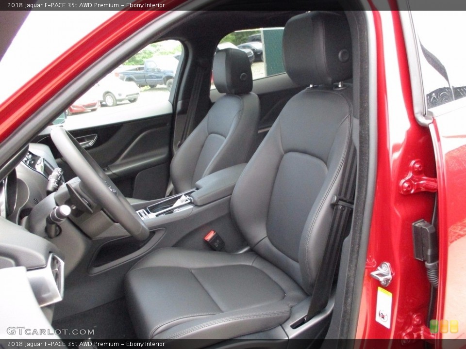 Ebony Interior Front Seat for the 2018 Jaguar F-PACE 35t AWD Premium #121068678