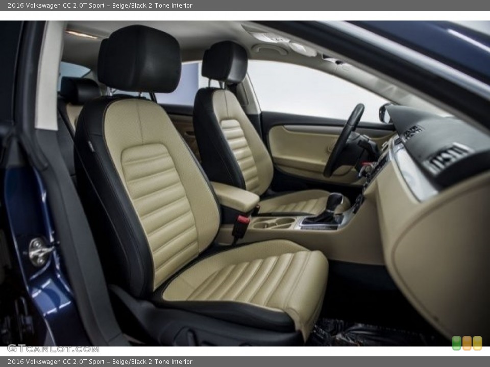 Beige/Black 2 Tone 2016 Volkswagen CC Interiors