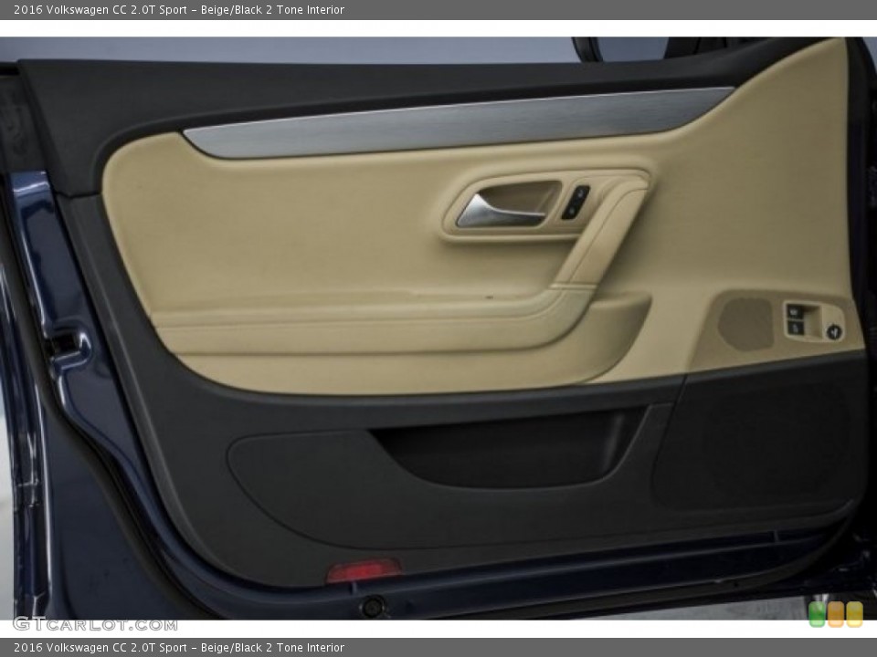 Beige/Black 2 Tone Interior Door Panel for the 2016 Volkswagen CC 2.0T Sport #121071519