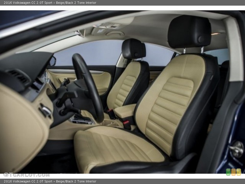 Beige/Black 2 Tone Interior Photo for the 2016 Volkswagen CC 2.0T Sport #121071690