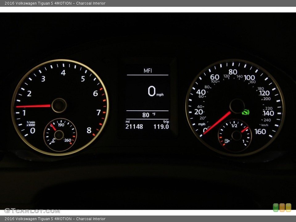 Charcoal Interior Gauges for the 2016 Volkswagen Tiguan S 4MOTION #121073092