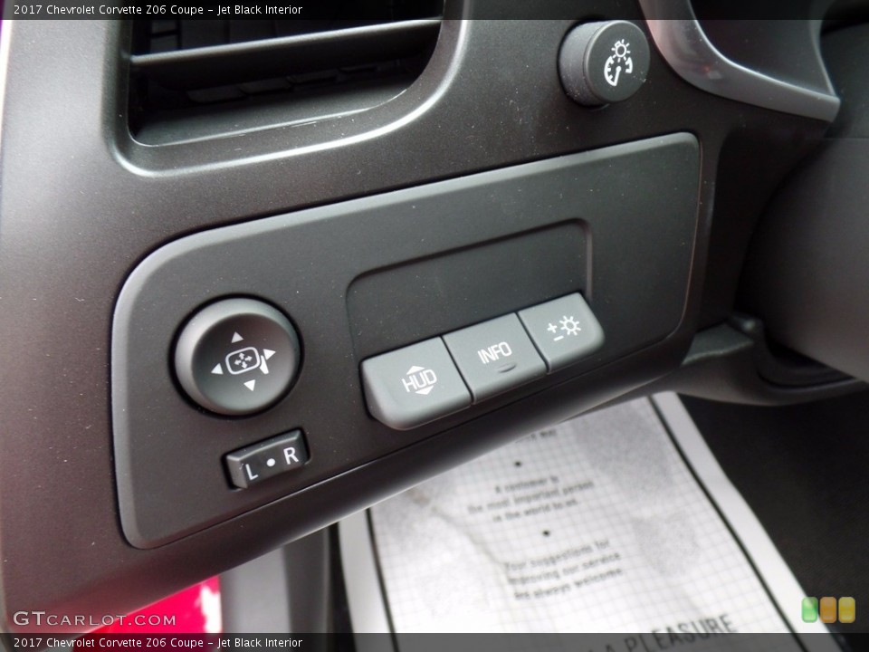 Jet Black Interior Controls for the 2017 Chevrolet Corvette Z06 Coupe #121095386